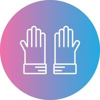 Glove Line Gradient Circle Icon vector