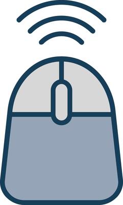 Mouse Line Filled Grey Icon