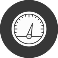 Gauge Glyph Inverted Icon vector