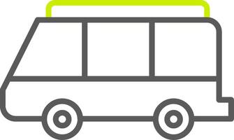 Minibus Line Two Color Icon vector