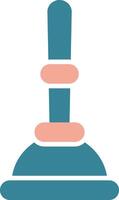 Plunger Glyph Two Color Icon vector