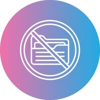 Prohibited Sign Line Gradient Circle Icon vector