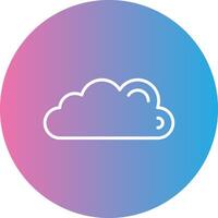 Cloud Line Gradient Circle Icon vector