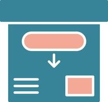 Archive Glyph Two Color Icon vector