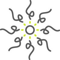 Firework Line Two Color Icon vector