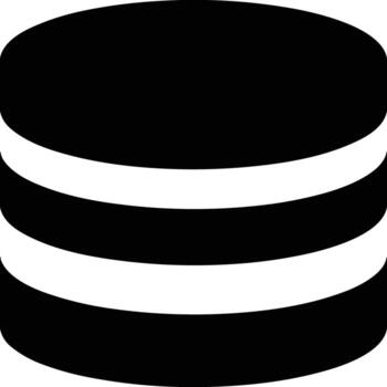 almacenamiento datos icono símbolo imagen para base de datos ilustración vector