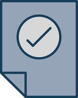 Check Line Filled Grey Icon vector