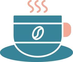 Coffee Cup Glyph Two Color Icon vector