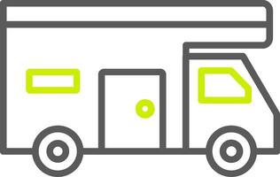 Camper Line Two Color Icon vector