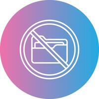 Prohibited Sign Line Gradient Circle Icon vector