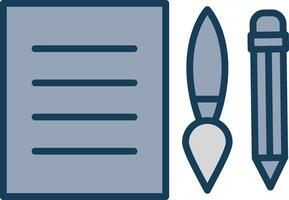 Edit Tools Line Filled Grey Icon vector