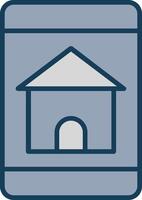 Find Home OnLine Filled Grey Line Filled Grey Icon vector