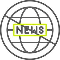 Fake News Line Two Color Icon vector