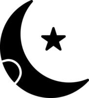 Moon Glyph Two Color Icon vector