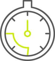 Stopwatch Line Two Color Icon vector