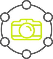 Camera Line Two Color Icon vector