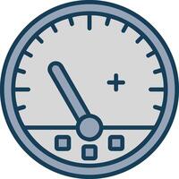 Gauge Line Filled Grey Icon vector