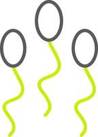 Sperm Line Two Color Icon vector