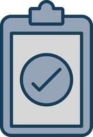 Checked Line Filled Grey Icon vector