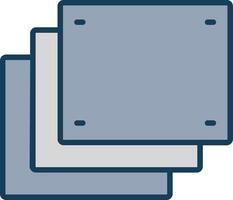 Foam Line Filled Grey Icon vector