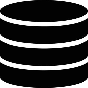 almacenamiento datos icono símbolo imagen para base de datos ilustración vector