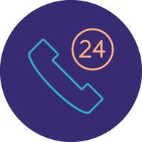 Help Line Two Color Circle Line Two Color Circle Icon vector