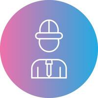 Architect Line Gradient Circle Icon vector