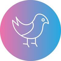 Bird Line Gradient Circle Icon vector