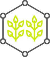 Connected Farming Line Two Color Icon vector