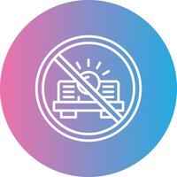 Prohibited Sign Line Gradient Circle Icon vector