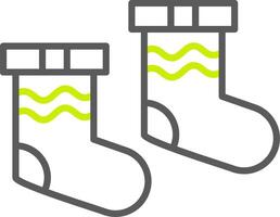 Socks Line Two Color Icon vector