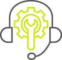 Tech Support Line Two Color Icon vector