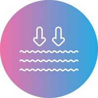 Arrows Line Gradient Circle Icon vector