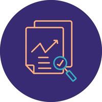 Data Quality Line Two Color Circle Icon vector