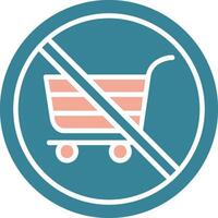 Prohibited Sign Glyph Two Color Icon vector
