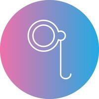 Monocle Line Gradient Circle Icon vector