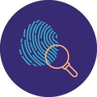 Evidence Line Two Color Circle Icon vector