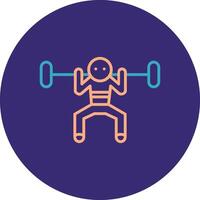 Workout Line Two Color Circle Icon vector