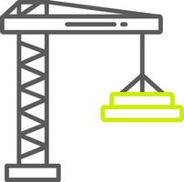 Crane Line Two Color Icon vector