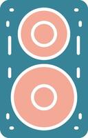 Speaker Glyph Two Color Icon vector