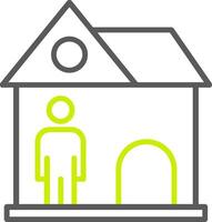 Landlord Line Two Color Icon vector