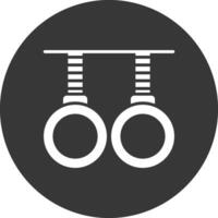 Gymnastics Glyph Inverted Icon vector
