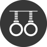 Gymnastics Glyph Inverted Icon vector