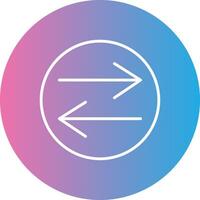 Swap Line Gradient Circle Icon vector