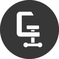 Clamp Glyph Inverted Icon vector
