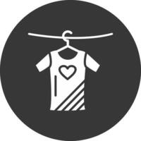 Clothes Glyph Inverted Icon vector