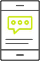 Chat Line Two Color Icon vector