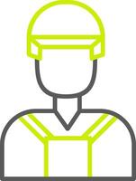 Builder Line Two Color Icon vector