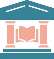 Library Glyph Two Color Icon vector