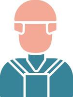 Builder Glyph Two Color Icon vector